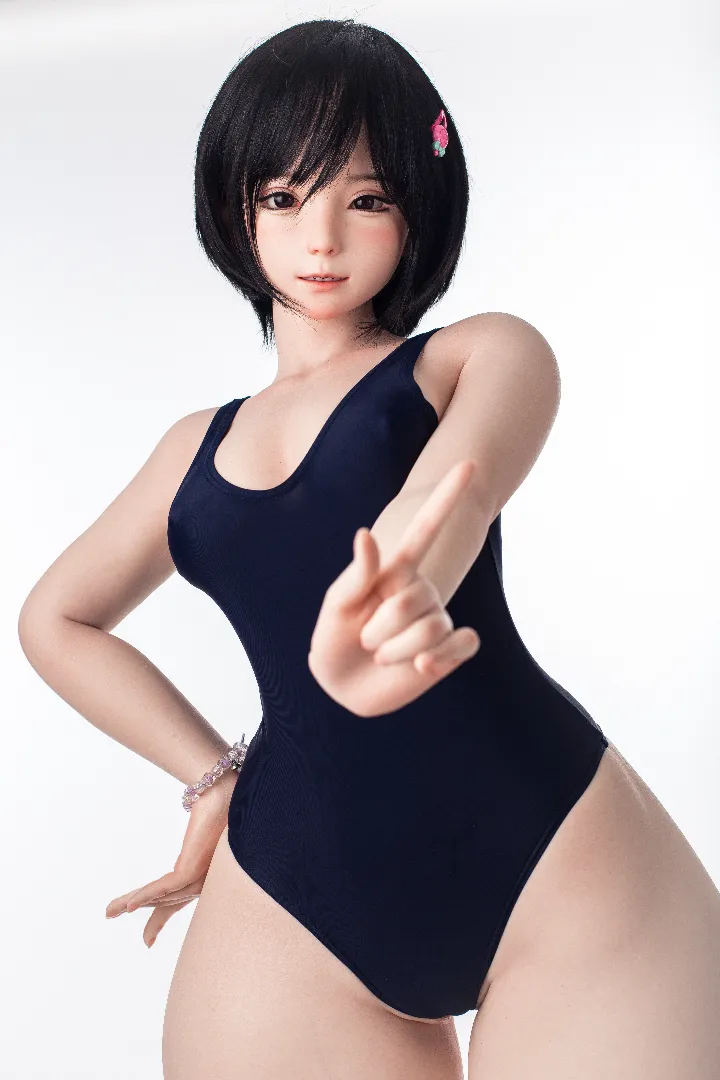 125cm (4ft1) Petite Cup Real Skin Texture Silicone Sex Doll Sana, ROS Head